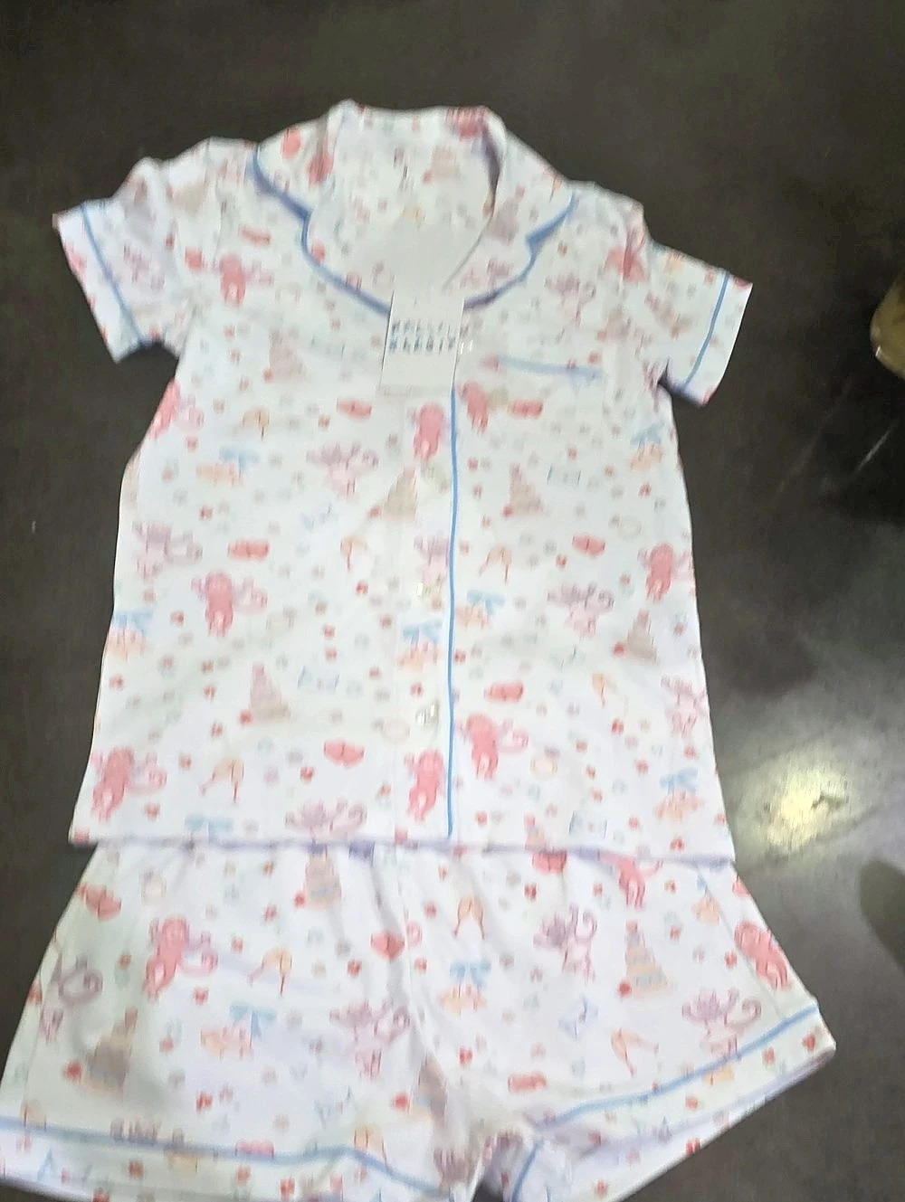 Roller Rabbit Monkey Said Yes Polo Pajamas Floral Pajama Set XXS